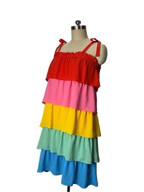 Crosby by Mollie Burch Beckett Rainbow Tiered Dress or Maxi Skirt